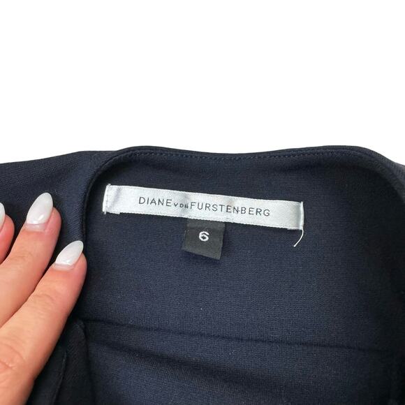 Diane Von Furstenberg DVF Navy Bodycon Slim Fit Sleeveless Tank Mini Dress - Picture 4 of 5